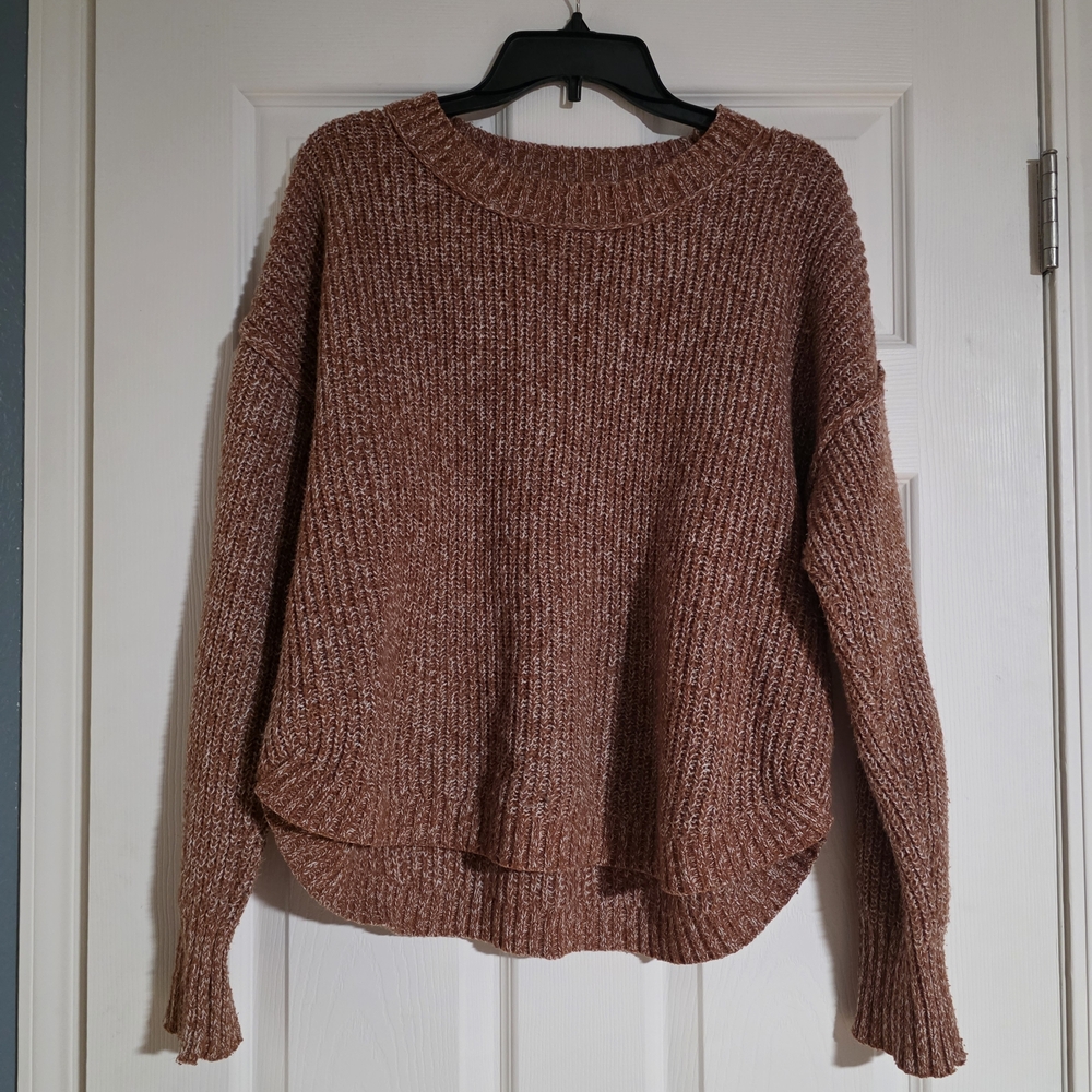 SO Women's Size XL Long Sleeve Cozy Burnt Orange Knit Sweater